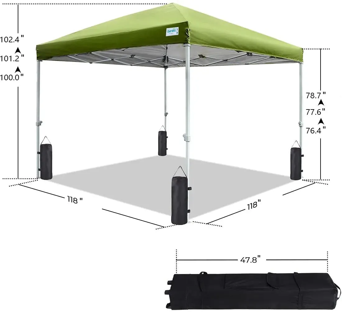 10' x 10' Pop Up Canopy with Netting Blue