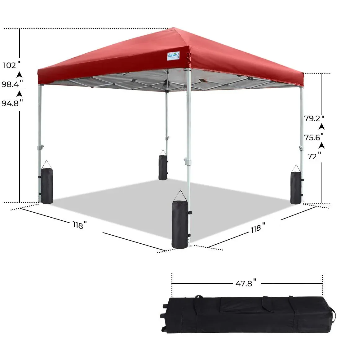 10' x 10' Pop Up Canopy with Netting Blue