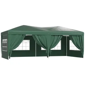 3 X 6 m Garden Pop Up Gazebo Party Tent Canopy - Green