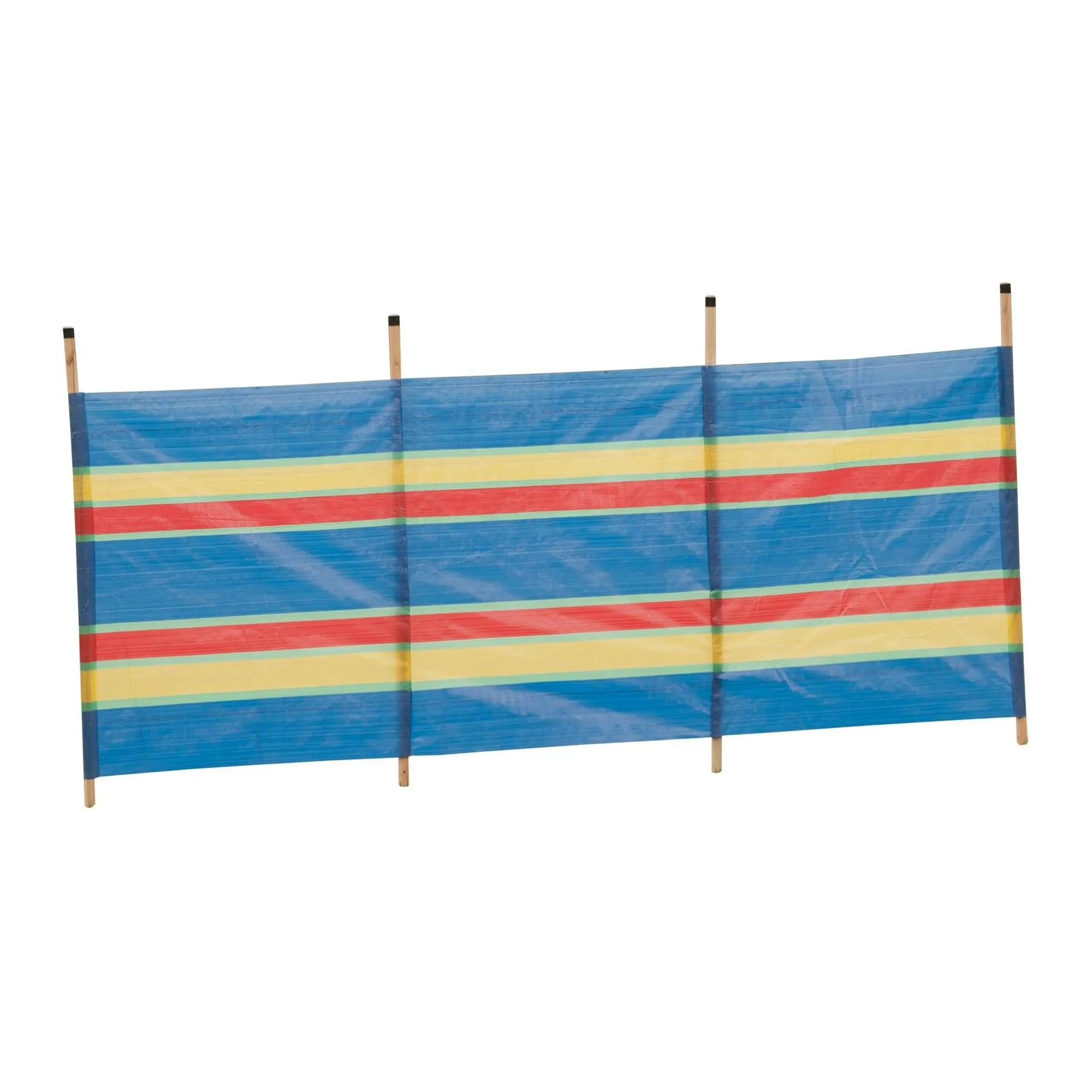 4 Pole Multicoloured Polythene Windbreak 1440