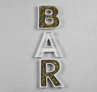 BAR Ceramic Letter Dishes