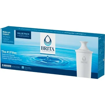 Brita Replacement Water Filters for Brita Water Pitchers and Dispensers - 6ct