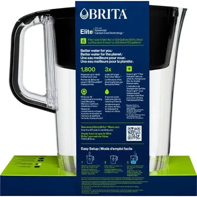 Brita Tahoe Pitcher with Elite Filter - Black