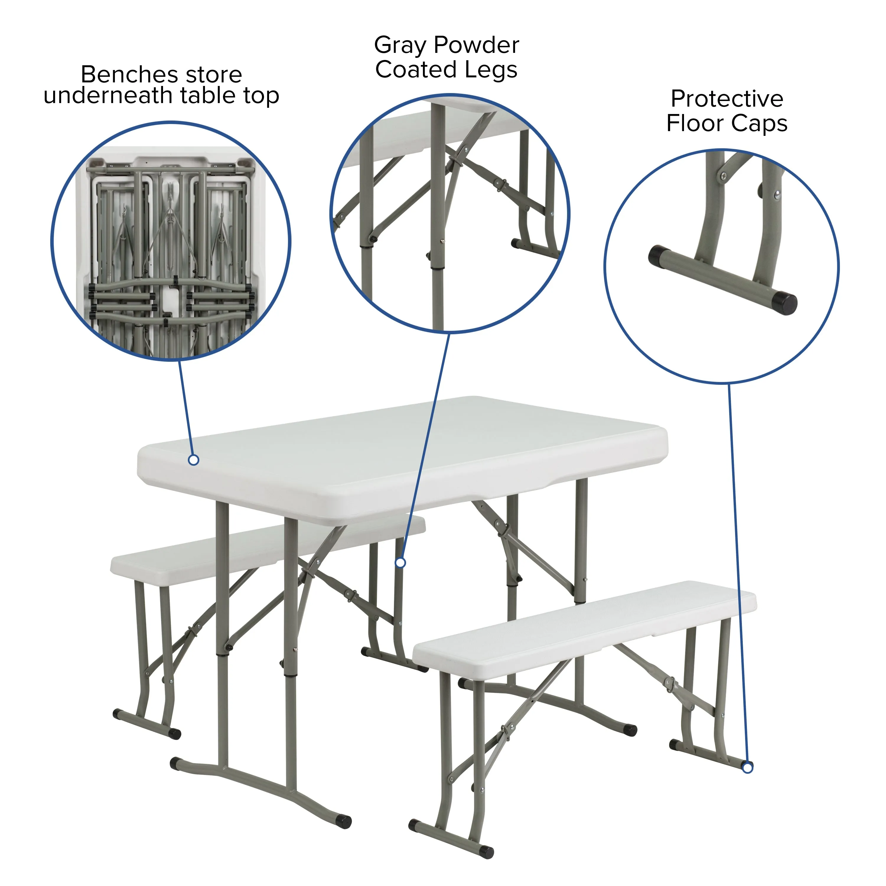 Canopy Tent & Folding Bench JJ-GZ10103-WH-GG