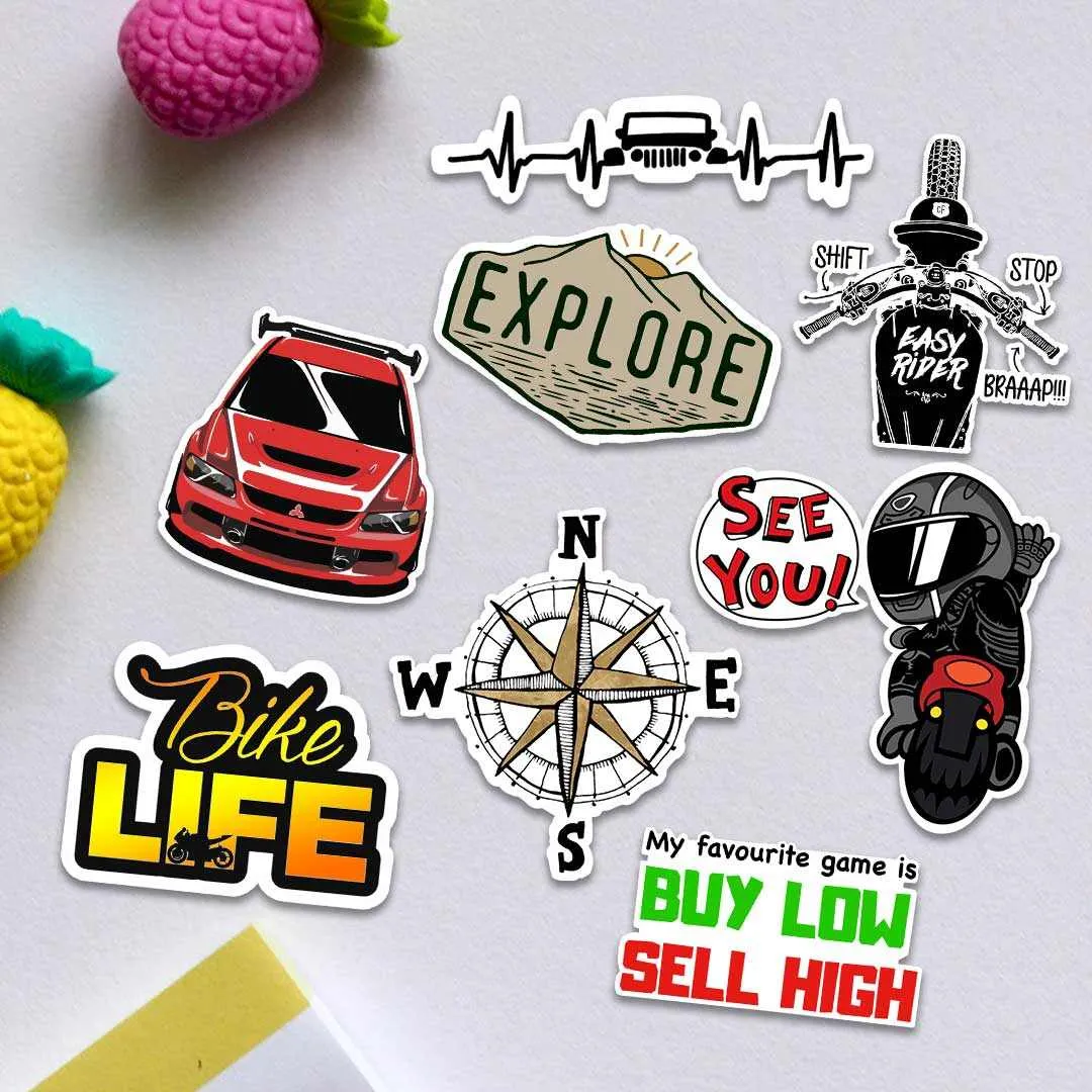 Cars/Bike Sticker Pack [15 Sticker]