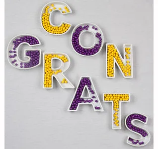 CONGRATS Ceramic Letter Dishes