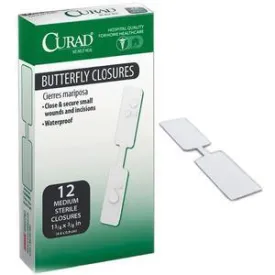 Curad Butterfly Closure Adhesive Bandage, 3/8" x 1-3/4"