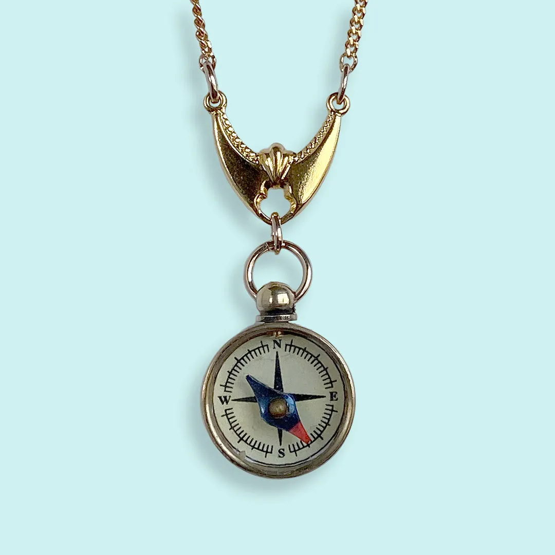 Deco Tiny Compass Necklace