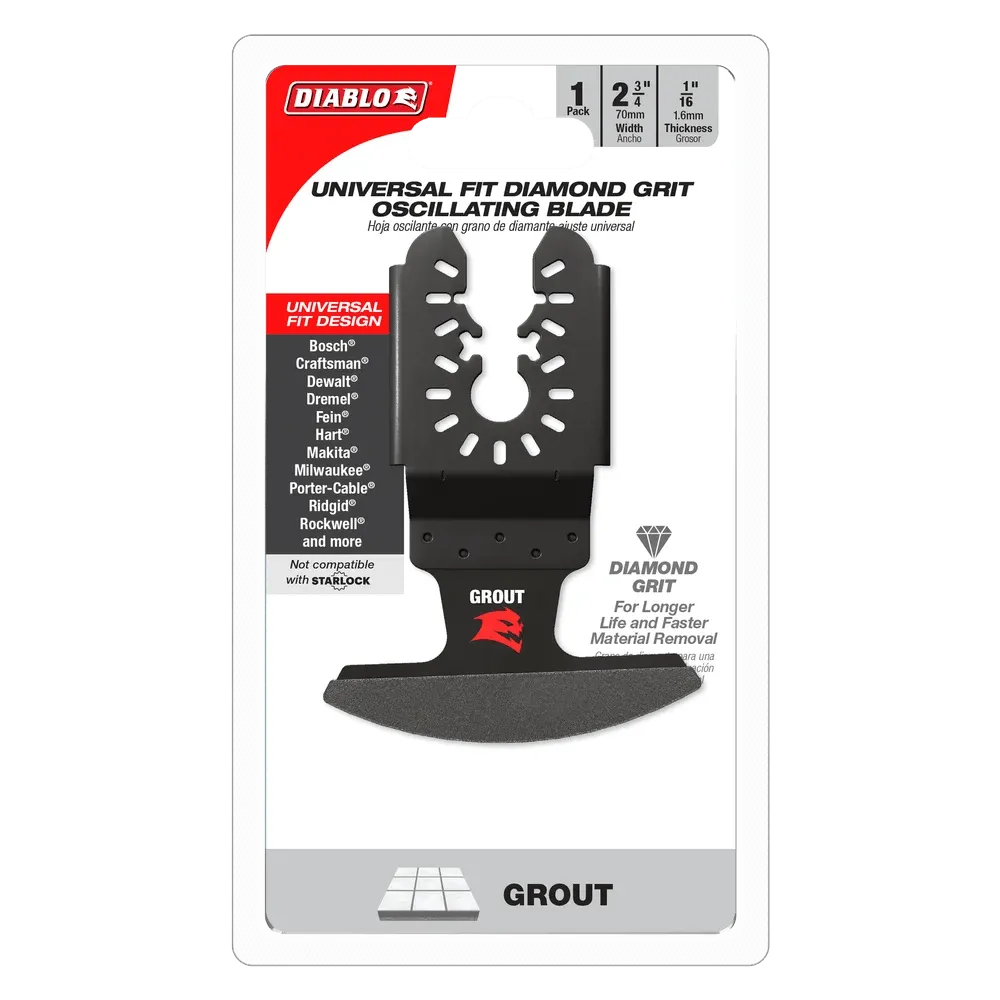 Diablo | Universal Fit Diamond Grit Oscillating Blade for Grout