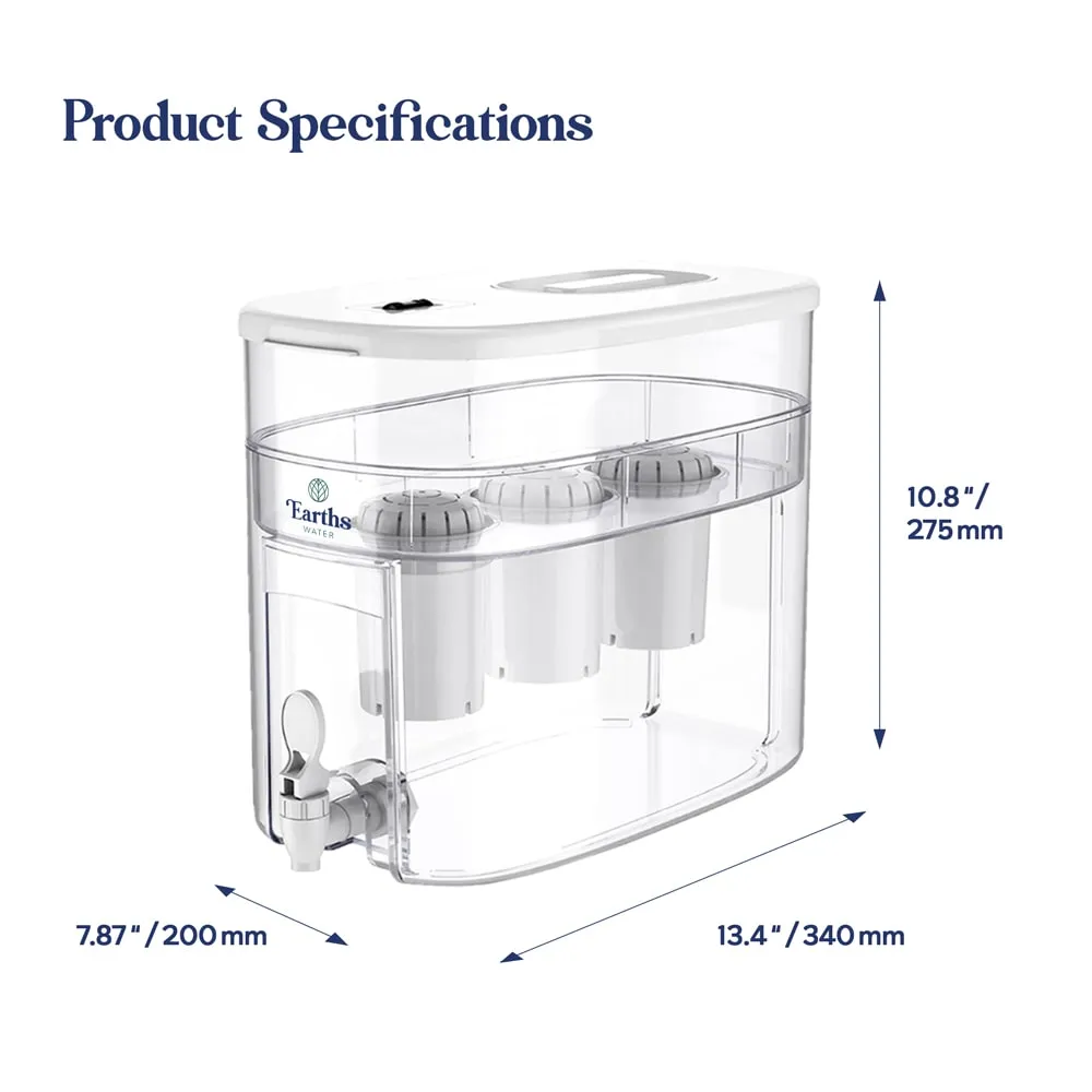 Earths Water 9L Multi-Filter Benchtop Alkaline Water Filter