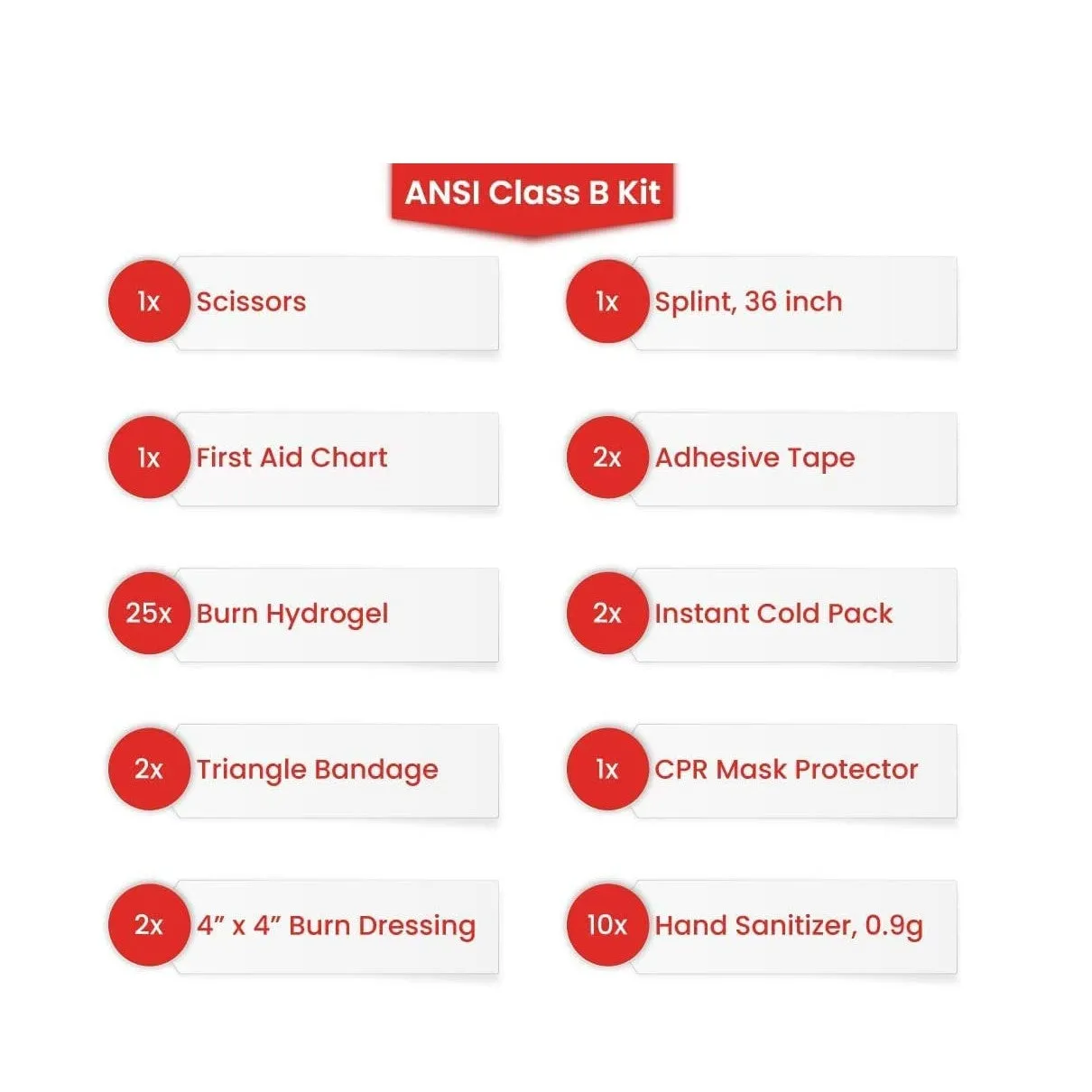 Ever Ready First Aid Basic Ansi First Aid Kit, Class B, Plastic case 40 Person