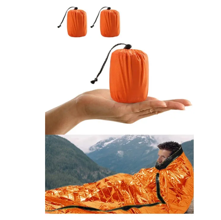 First Aid Sleeping Bag Thermal Blanket 26 Micron Orange