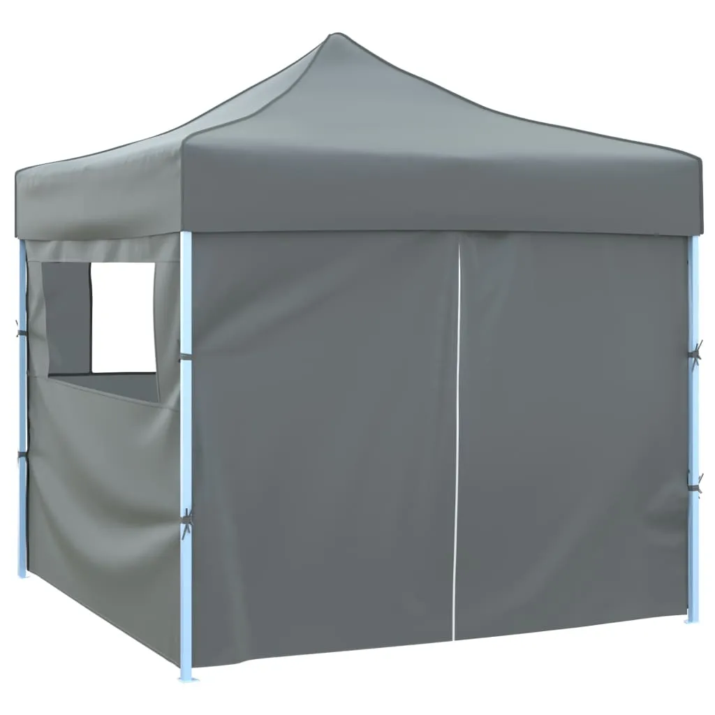 Foldable Party Tent Pop-Up with 4 Sidewalls 3x3 m Anthracite