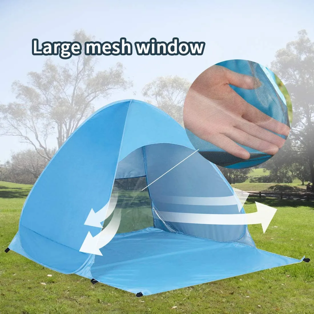 Instant Easy Pop Up Beach Tent Sun Shelter-Camo