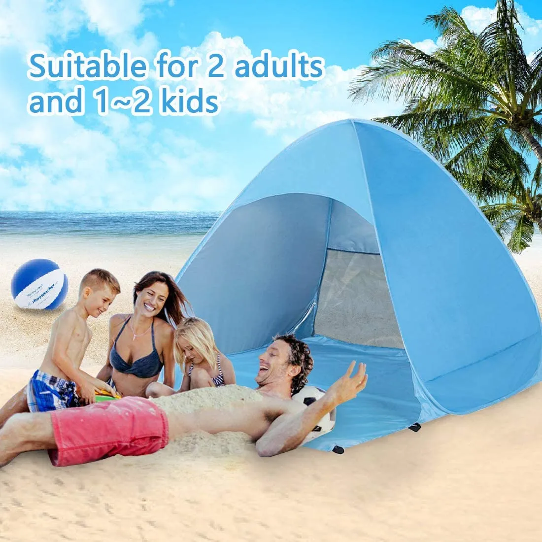 Instant Easy Pop Up Beach Tent Sun Shelter-Camo