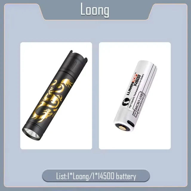 Lumintop EDC Keychain Flashlight Loong 900 Lumens 14500/AA Torch