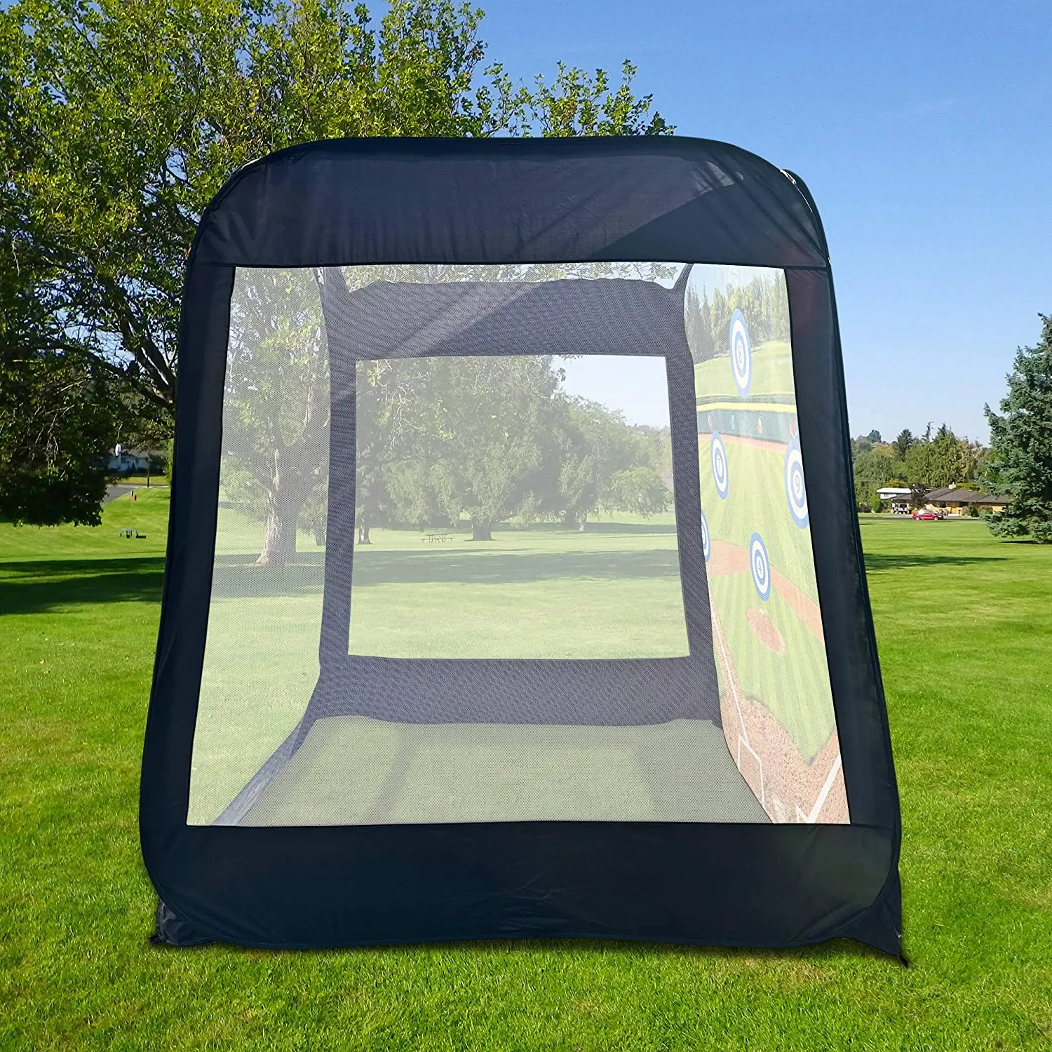 Maccabi Art 8' Pop-Up Baseball/Softball Practice Tent for Hitting and Pitching