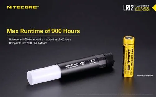 NITECORE LR12 1000 Lumen Mini 2-in-1 Lantern Flashlight