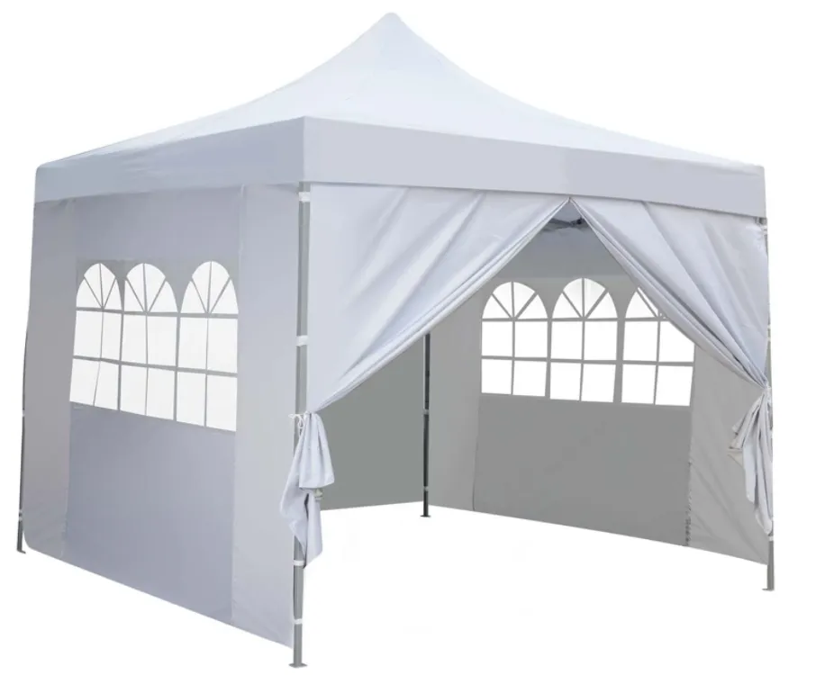 Outdoor Instant Pop Up Gazebo Tent 10x10 Ft with 4 Removable Side Walls