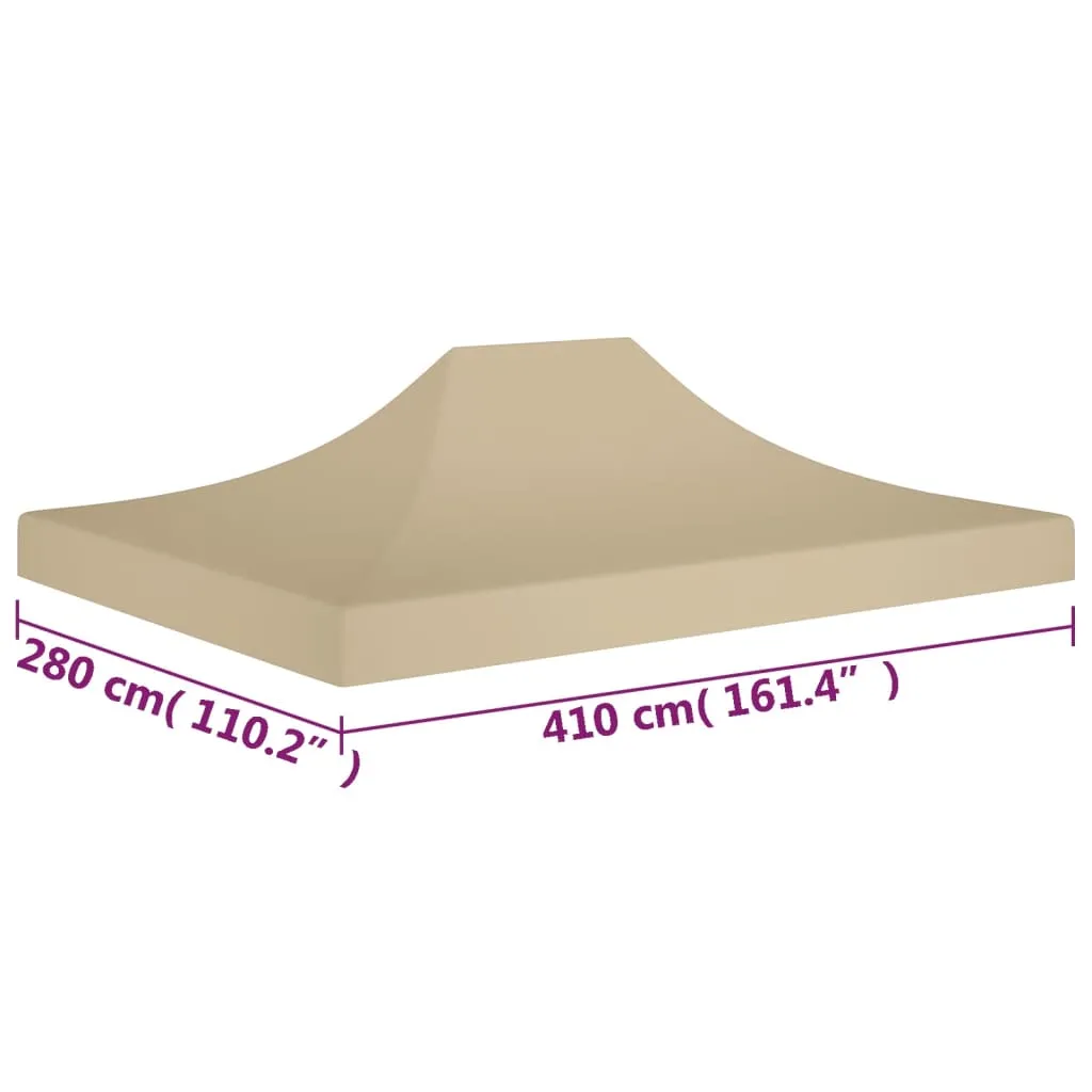 Party Tent Roof 4x3 m Beige 270 g/m²