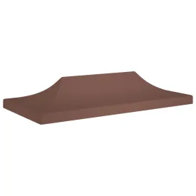 Party Tent Roof 6x3 m Brown 270 g/m²