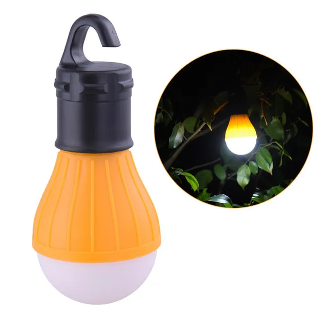 Portable outdoor Hanging 3LED Camping Lantern,Soft Light LED Camp Lights Bulb Lamp For Camping Tent Fishing 4 Colors,AAA Battery