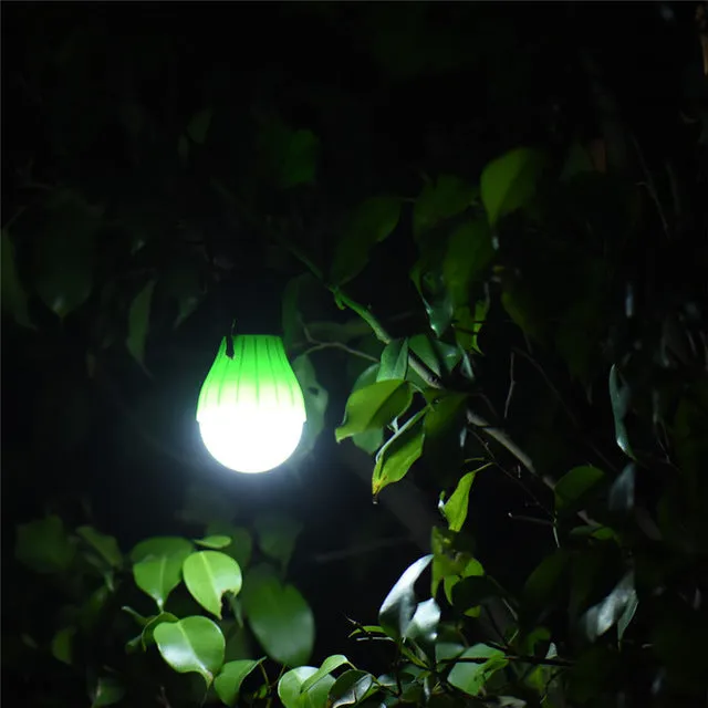 Portable outdoor Hanging 3LED Camping Lantern,Soft Light LED Camp Lights Bulb Lamp For Camping Tent Fishing 4 Colors,AAA Battery