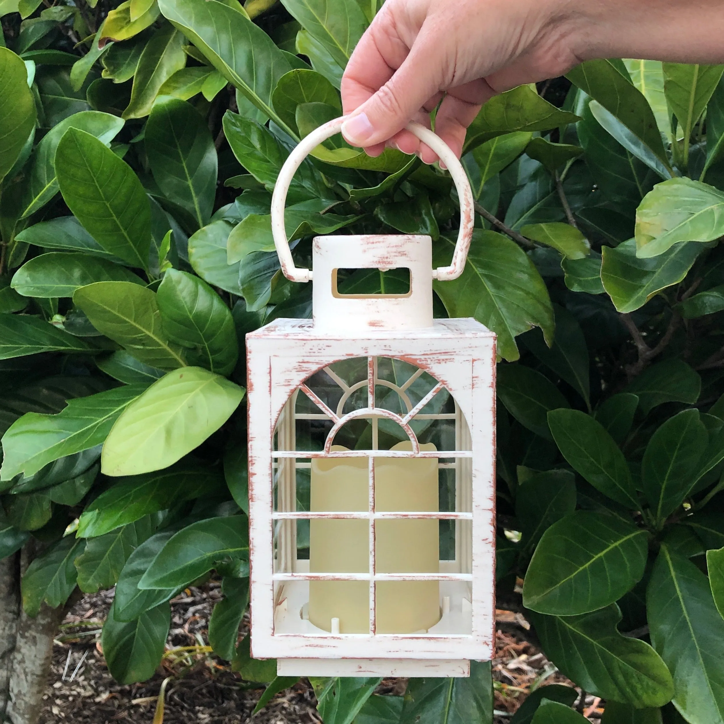 Rectangle Lantern with LED Candle