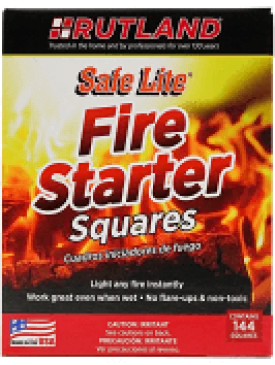 Rutland: SAFE LITE  FIRE STARTER SQUARES 50C