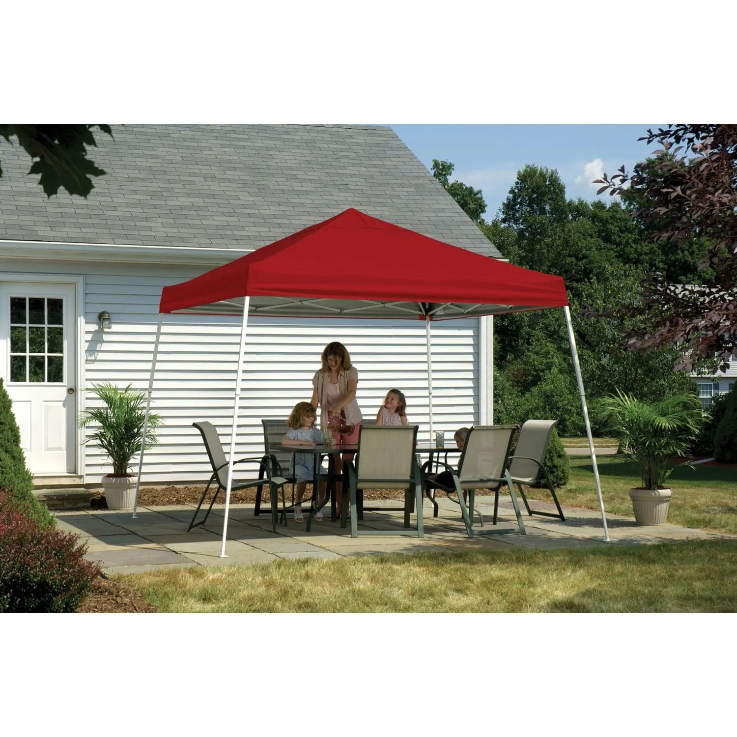 ShelterLogic | Pop-Up Canopy HD - Slant Leg 12 x 12 ft. Red