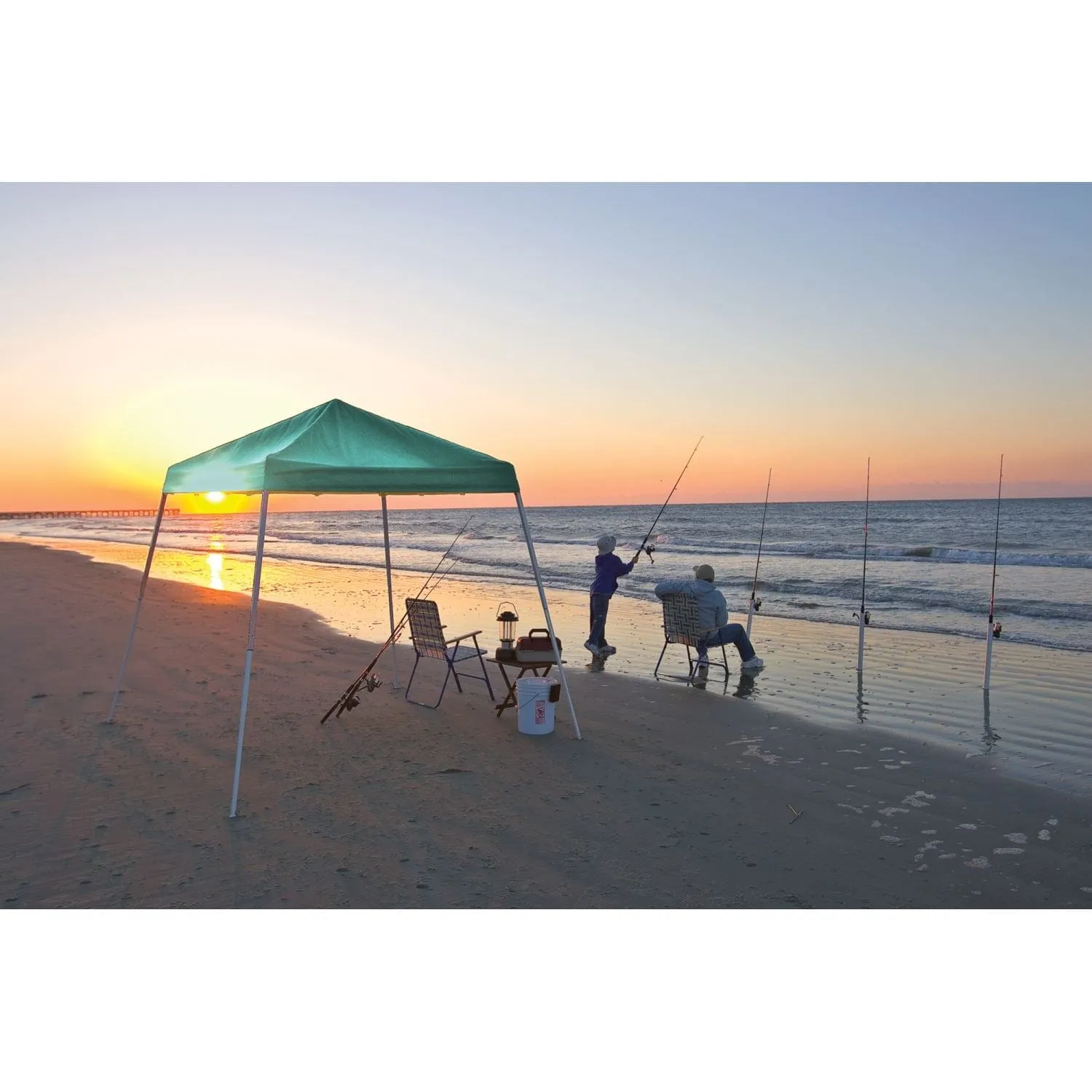 ShelterLogic | Pop-Up Canopy HD - Slant Leg 8 x 8 ft. Green