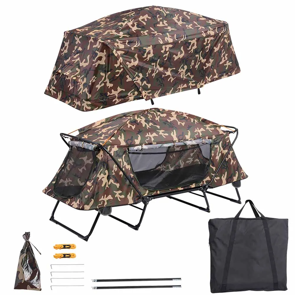 TheLAShop Single Cot Tent Camp Bed Tent Rain Fly Camouflage