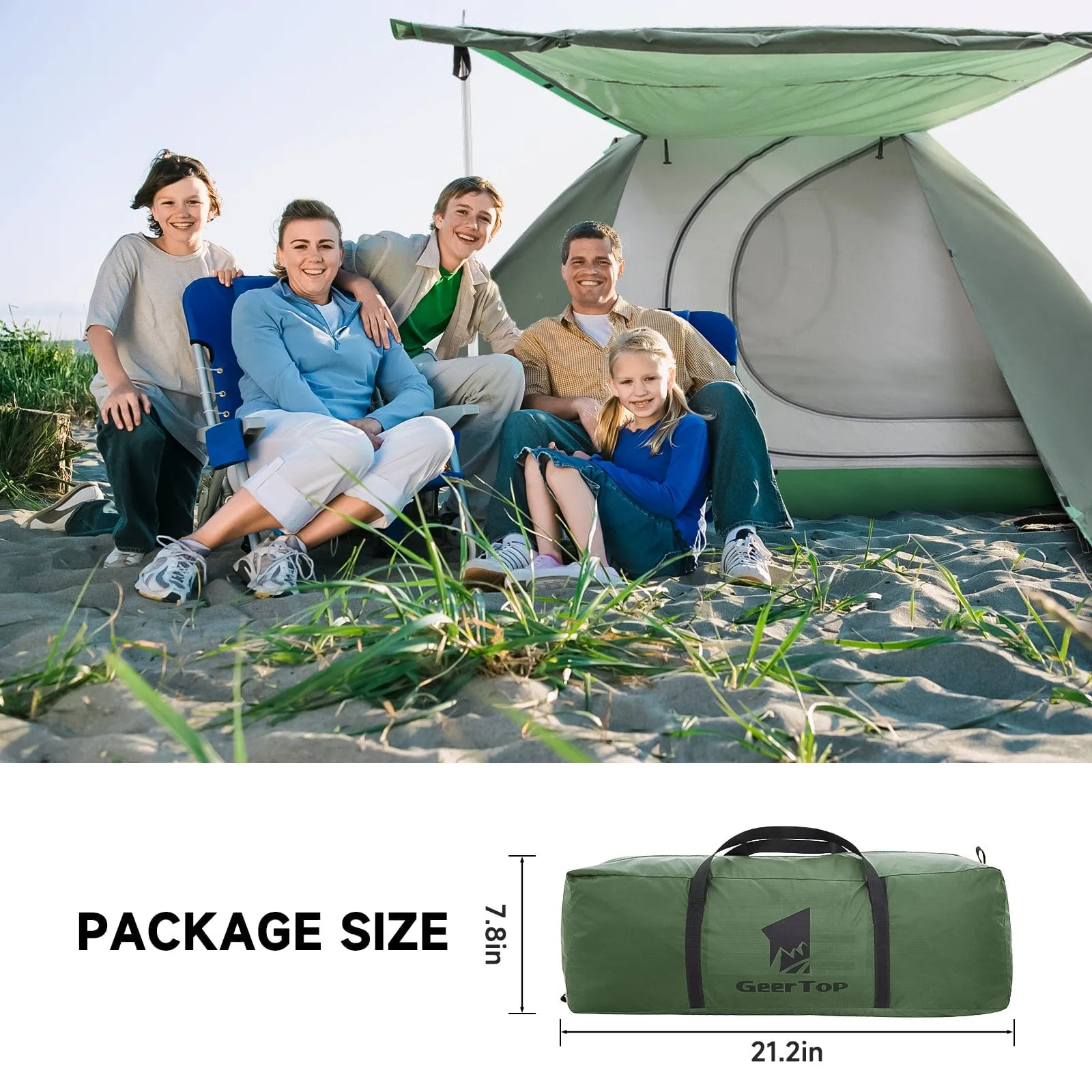 Toproad 6 | 6 Person 4 Season Large Family Camping Tent